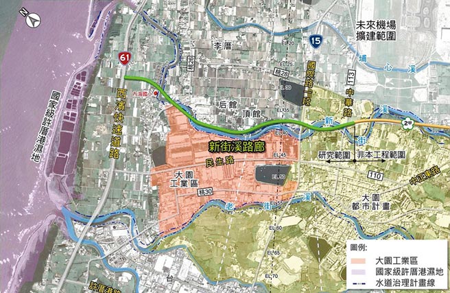 国2甲由台15线延伸至台61线路廊。（交通局提供／蔡依珍桃园传真）