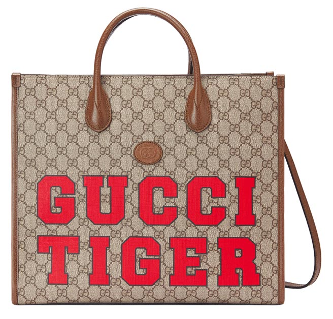 Gucci虎年主題印花肩背托特包，5萬9500元。（Gucci提供）