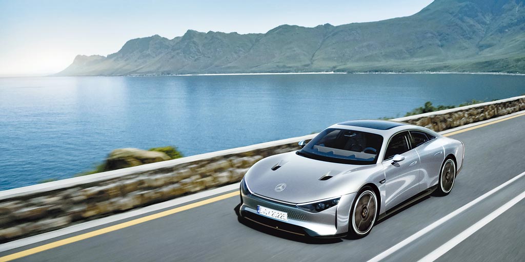 Mercedes-Benz發表史上最強VISION EQXX電動概念車。（DAIMLER提供）