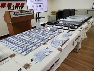 薩摩亞博弈台中公司被抄 現金擺滿桌、警逮50人