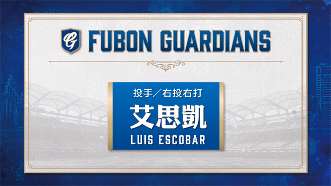 富邦悍将签下第2名洋投艾思凯。（富邦悍将提供）