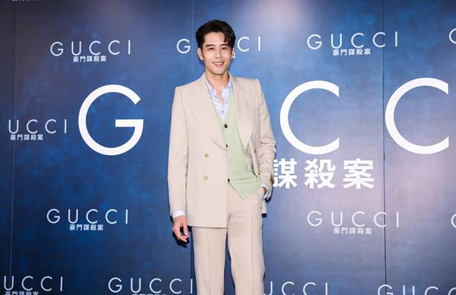 胡宇威出席《Gucci：豪门谋杀案》首映派对。（罗永铭摄）