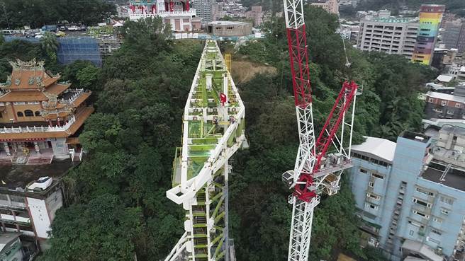地标竖梯工程将在农历年后完工。（基隆市政府提供／杨亚璇基隆传真）