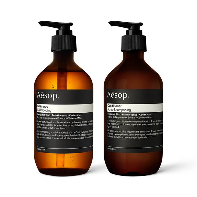 Aesop洗髮露、潤髮乳。（圖／品牌提供）