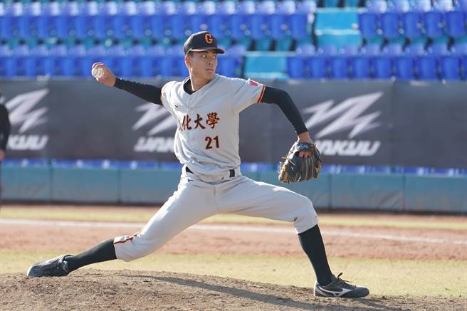 文化大學先發投手林哲佑。（大專體總提供）