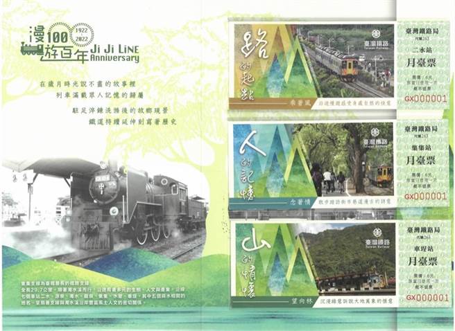 集集线纪念套票（台铁提供）