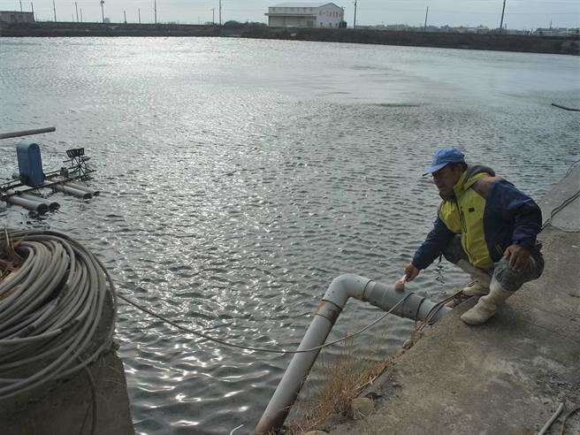 强烈冷气团将来袭，云林县沿海渔民准备随时抽地下水防寒害。（张朝欣摄）