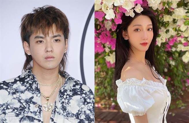 大陆网美都美竹（右）先前曾爆出男星吴亦凡（左）性生活混乱丑闻，因而声名大噪。（图／达志影像；翻摄自都美竹微博）