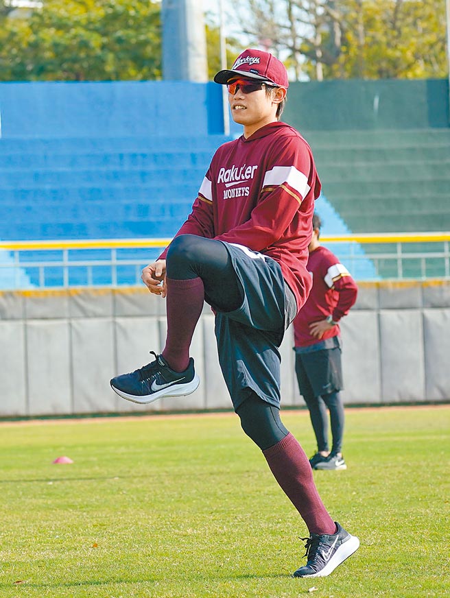 乐天桃猿左投陈冠宇提前投入球队训练。（资料照，乐天桃猿提供）