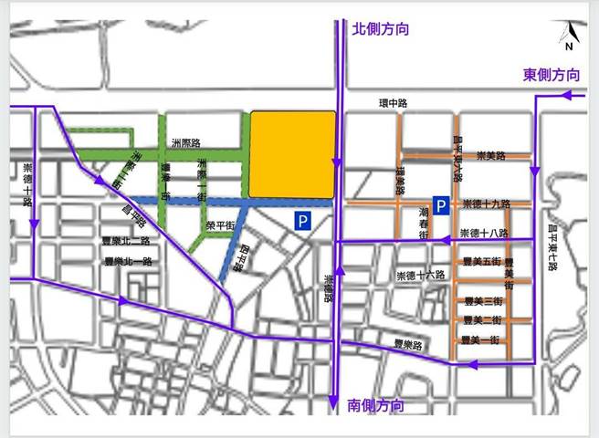 台中市警方公布演唱会周边交管及疏运措施，当天将加强取缔。（台中市警第五分局提供／张妍溱台中传真）