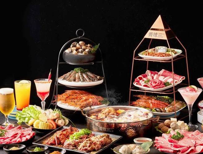 （王品集团第7个锅物品牌「向辣」开卖，顶级和牛海陆铁塔为亮点。图／王品集团提供）