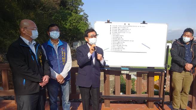 外埔五崁腳休閒步道已完工啟用，市議員吳敏濟舉行完工說明會。(陳淑娥攝)