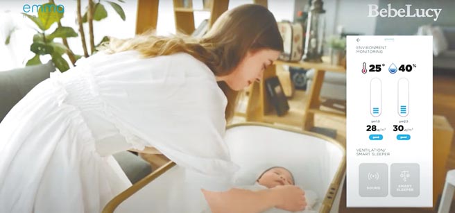 照护婴儿bebelucy:AI Based Smart Baby Crib-Emma Healthcare Co.,Ltd.（摘自ICPI WEEK 2022 YouTube频道）