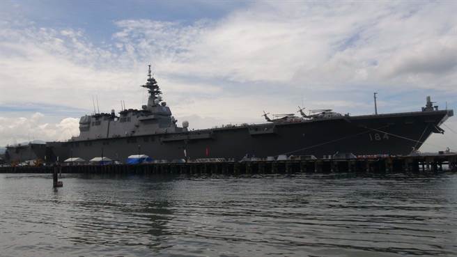 图为日本加贺号护卫舰。(图／中央社)