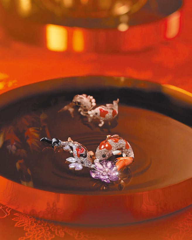 藝術珠寶JHENG JEWELLERY錦鯉系列珠寶融入東方美學和意境，將珠寶工藝提升至藝術層次。（JHENG JEWELLERY提供）