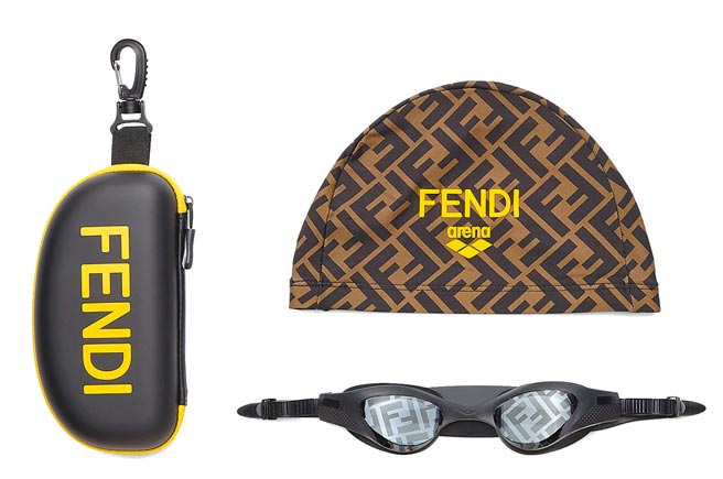 Fendi X Arena與Thelios三方共同合作的作品，將於Fendi精品店與Thelios全球指定店出售，價格未定。（Fendi提供）