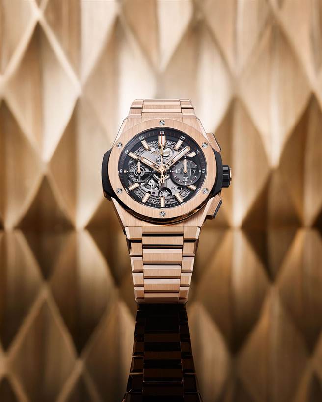 宇舶表BIG BANG UNICO皇金炼带计时码表，163万2000元。（HUBLOT提供）