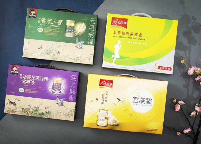 桂格特别选用国立故宫博物院的藏品—清．余省《百蝶图》，作为礼盒的全新包装/中时新闻网摄
