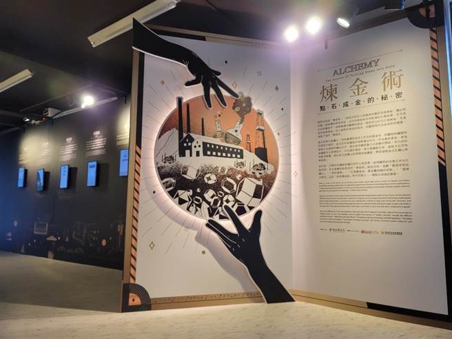 黄金博物馆即日起至6月26日展出「炼金术─点石成金的秘密」特展，带领民眾一窥金瓜石矿石如何变黄金的有趣故事。（黄金博物馆提供／叶书宏新北传真）