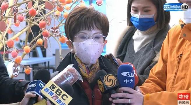 前國民黨主席洪秀柱。（取自中時新聞網直播）