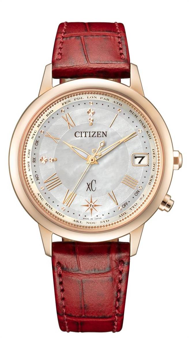 CITIZEN為慶祝台灣25周年推出限量CB1105-02W女表，限量700只，2萬9900元。（CITIZEN提供）