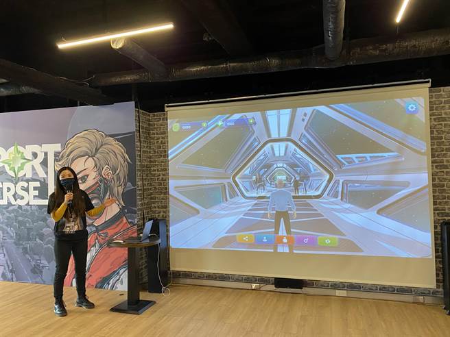 「比特带团队」13日发表Freeport自由港元宇宙计划，这款游戏结合区块链、元宇宙技术，要引领玩家移民外星球造镇在虚拟世界开启第二人生。（冯惠宜摄）