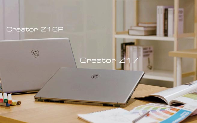 微星创作者笔电系列Creator Z17、Creator Z16P，为创作者量身打造，且完美展现科技美学。图／微星提供