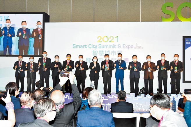 智慧城市展今年将在3月22日开幕，图为去年2021年开幕式暨颁奖仪式。图／TCA提供