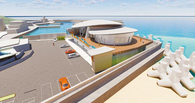 新北市政府预计投入1.2亿元预算重建万里龟吼渔夫市集，但招标2次都流标，预计22日前再上网招标，图为龟吼渔夫市集重建模拟图。（新北市渔业处提供／陈慰慈新北传真）