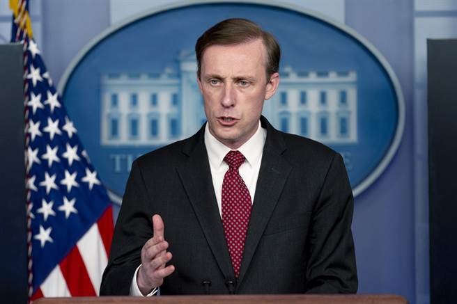 白宮國家安全顧問蘇利文（Jake Sullivan）。(圖／美聯社)