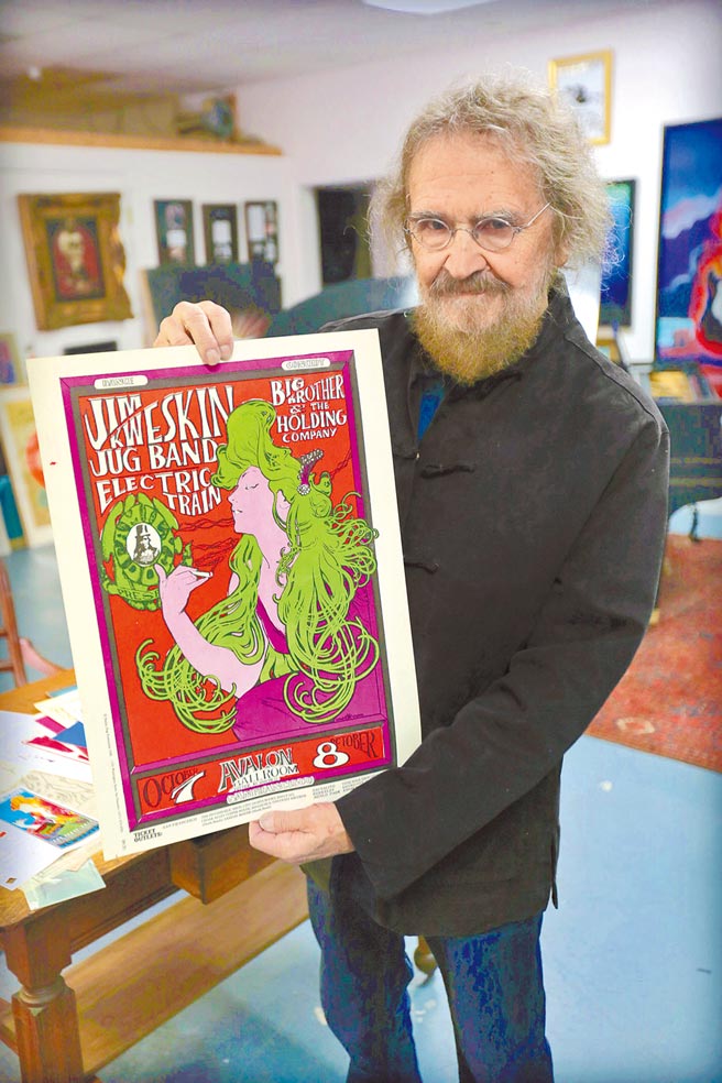 斯坦利毛斯「借用」法国卷菸品牌JOB广告海报创出的作品。（海鹏提供）