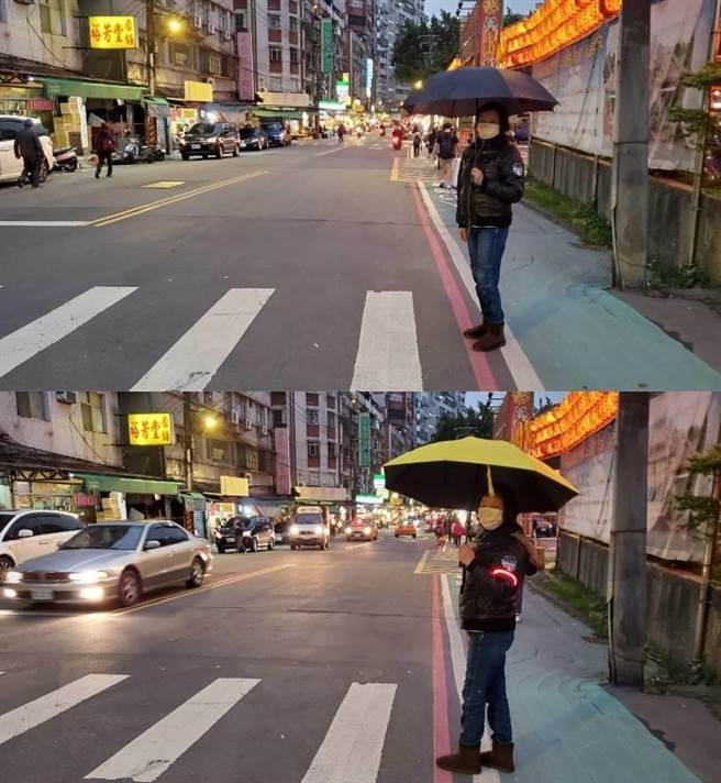 土城警分局購置「主動式LED發光帶」等宣導品，提升長者清晨夜晚外出交通安全。（土城警分局提供）