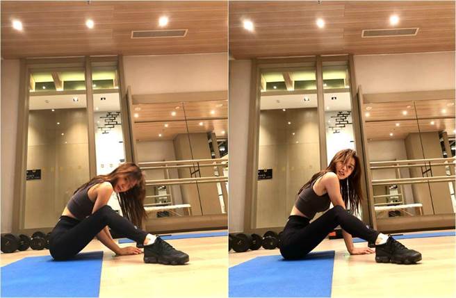 秦岚完全没赘肉，好身材超不科学。（图／取材自秦岚微博）