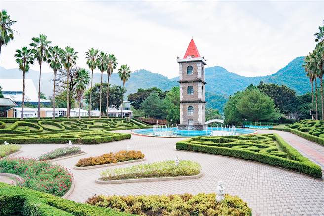 泰雅渡假村欧式花园，竞赛当天也开放扎营。（泰雅渡假村提供／廖志晃南投传真）