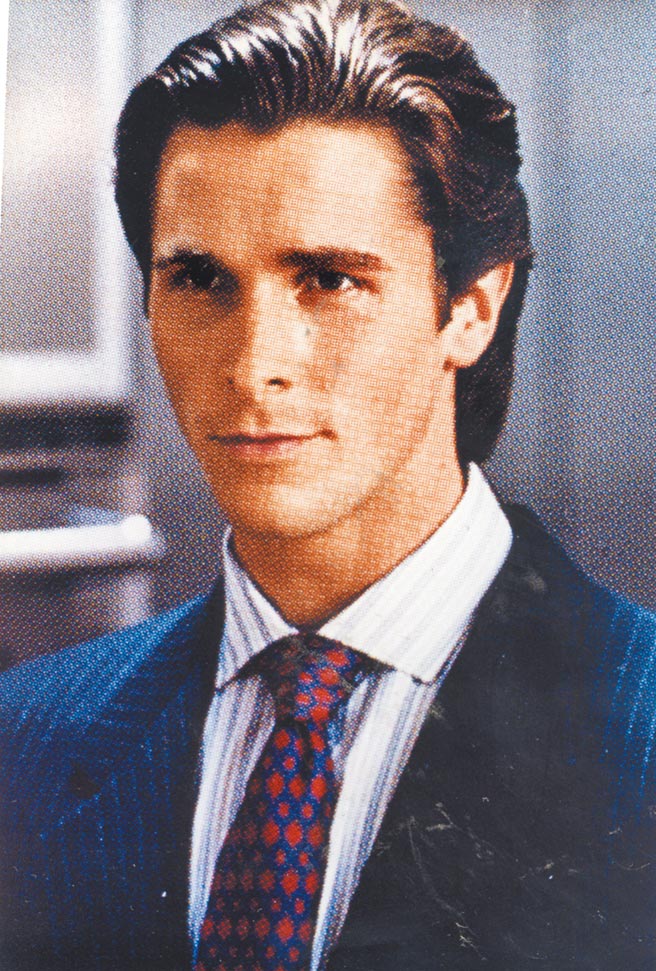 克里斯汀貝爾著義大利設計師Nino Cerruti設計的服裝出演《美國殺人魔》。（資料照片）