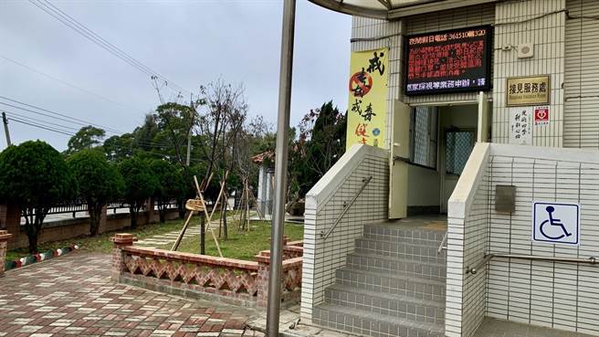 苗栗看守所为防疫划设「採检动线」及「採检等候区」。（苗栗看守所提供／谢明俊苗栗传真）