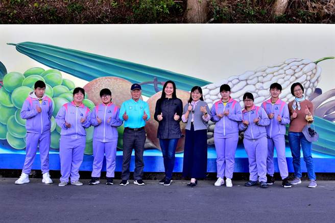 石冈国中巷注入缤纷活力，打造3D彩绘艺术墙。（石冈区公所提供／王文吉台中传真）