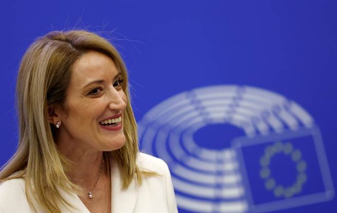 歐洲議會議員新任議長梅特索拉（Roberta Metsola）。 (圖/路透社) 