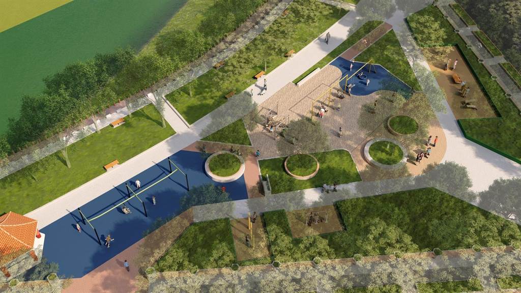 竹北公九公園未來完工示意圖。（新竹縣政府提供）