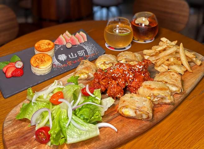 天成文旅-華山町，華山町餐酒館，寶比雙人午茶套餐。（華山町餐酒館提供） 