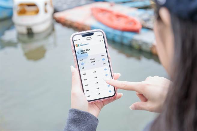 「未來每十分鐘降雨強度變化預報」功能提供該地接下來每十分鐘下雨強度變化，協助民眾即時判斷雨勢，作為行程規劃的決策依據。（奧丁丁提供）