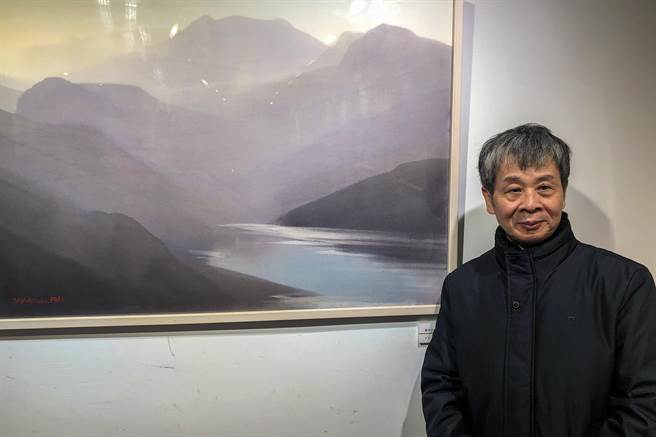 萧如松百年冥诞，萧如松艺术园区邀水彩画家刘木林做旅情个展。（罗浚滨摄）