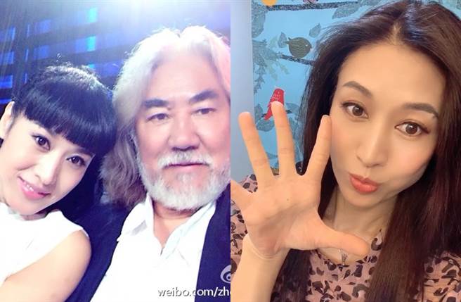 大郑爽保养得宜，曾与名导张纪中再相聚合影。（图／翻摄自郑爽Angel微博）