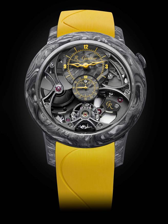 Romain Gauthier打造的Insight Micro-Rotor腕表，表壳採用航太科技碳阳离子(CarboniumR)材质，548万元。（瑞博品提供）