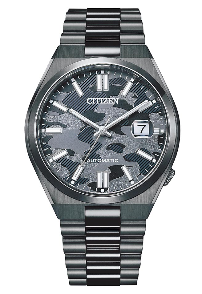 星辰自动上链迷彩腕表，1万4800元。（CITIZEN表提供）