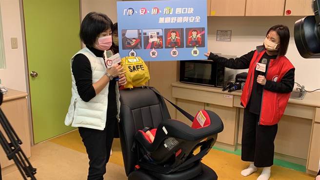 靖娟基金会提醒家长正确使用安全带与安全座椅，牢记「后安固指」口诀，减轻意外伤害。（靖娟基金会提供／陈佑诚传真）