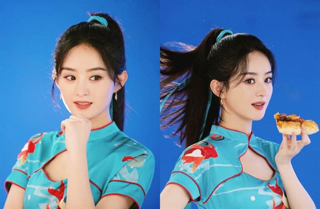 赵丽颖大展古典美。（图／翻摄自赵丽颖工作室微博）