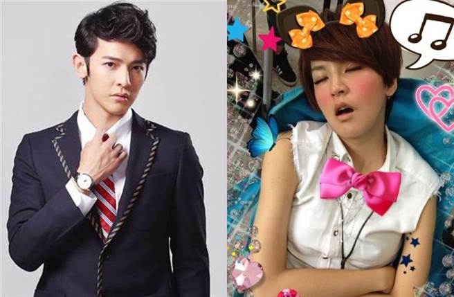 汪东城曾在微博上传一张曾沛慈穿着戏服睡着，嘴巴开开的糗照，显示两人交情熟稔。（翻摄自中时资料照片、微博）