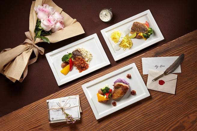 誠品行旅【愛無止境｜情人饗宴】The Chapter Café獻上「永恆戀人饗宴」四道式套餐，包含法式功夫鴨腿、爐烤山泉鮮鱒魚、香草燉和牛頰精緻主菜三選一。（誠品行旅提供）