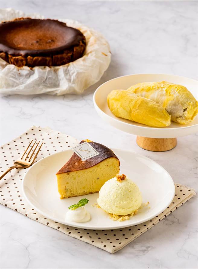 榴槤巴斯克蛋糕。（金田餐饮提供）